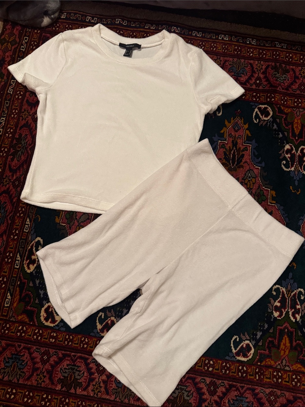 Forever 21 White Crew Neck Top